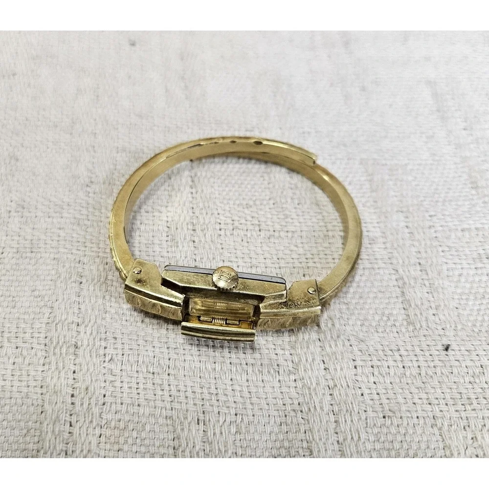 VTG Bucherer Hidden Dial‎ Womens Bangle Bracelet Watch 17 Jewels Swiss UNTESTED